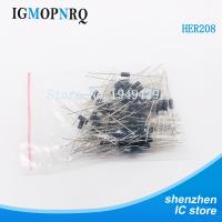 100PCS/Lot New HER208 her208 Rectifier Diode 2A 1000V DIP Wholesale Electronic