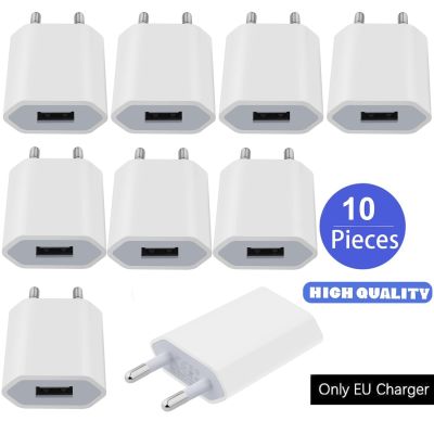 10pcs/lot EU Plug 5V 1A AC USB Charger Wall Power Adapter for Samsung for iphone HTC Huawei Xiaomi Mobile Phone charger