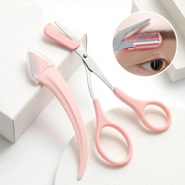 eyebrow trimmer scissors with comb eyelashes Eyebrow Razor Hair