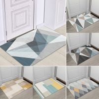 【cw】 Printed Entrance door mat Anti slip Floor the bathroom room rug carpets Toilet ！