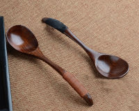 2021New Wooden Spoon Bamboo Kitchen Cooking Utensil Ice Cream Coffee Tea Soup Spoon Creative Dinner Tableware Kitchen