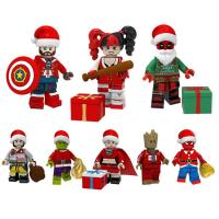 Christmas Building Blocks Anime Series Minifigures Wolverine Christmas Blocks Anime Heroes Bricks Dolls Assemble Toys robust