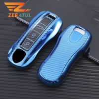 dfthrghd Zeratul Auto For Porsche Cayenne Panamera 2020 911 992 971 Carrera Taycan TPU Car Key Case Remote Cover Keychain Protector