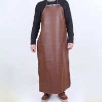 Faux Leather Oil Proof Waterproof Apron Kitchen Accessories Adult Lengthen Work Shop Unisex Hang Neck Dirt Resistant Apron Aprons