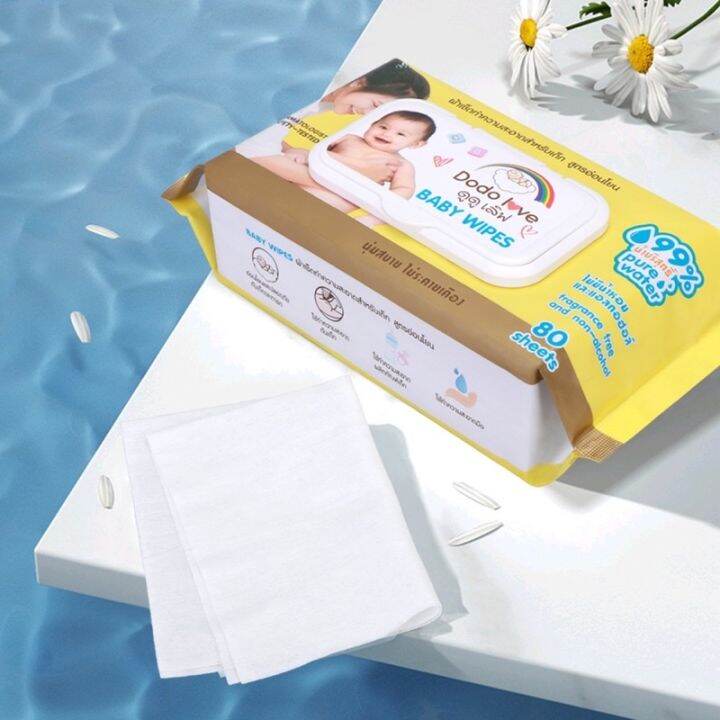 ทิชชู่เปียก-dodolove-baby-wipes-สูตรอ่อนโยน-นุ่มสบาย-ไม่ระคายเคืองผิว-มี-2-ขนาดให้เลือก-ทิชชู่เปียกเด็ก-ทิชชู่เปียกทำความสะอาด-กระดาษเปียก