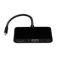 3 IN 1 USB C Type c to HDMI 4k Adapter VGA Cable Audio USB3.0 Converter USB C HUB For Macbok HuaWei P20 P20pro HDTV Project