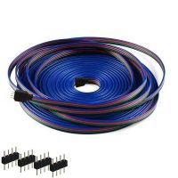 5M 10M 20M 100M 4PIN RGB สายพ่วง DC 12V สายขยาย22AWG สำหรับ2835 5050แถบไฟ LED RGB