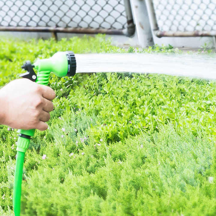 garden-hose-expandable-50ft-สายยาง-50ft-สายยางรดน้ำ-สายยางล้างรถ-สายยยางยึดหดได้-สายน้ำแรงดัน-สายยางรดน้ำสวน-สายยางฉีดน้ำ-สีเขียว