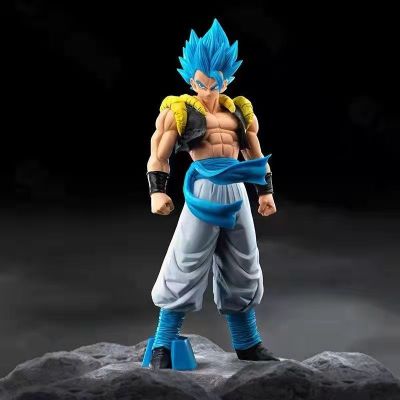 31CM Anime Dragon Ball Z Super Saiyan Blue Gogeta PVC Action Figure Model Toys Desktop Decoraction Children Birthday Gift