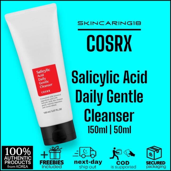 COSRX Salicylic Acid Daily Gentle Cleanser 150ml 50ml by SkinCaring18