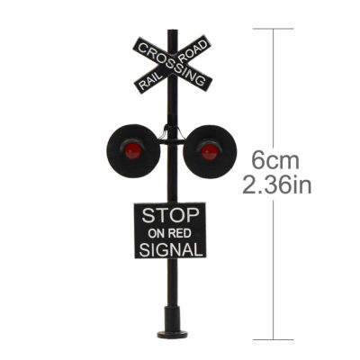 JTD877RP 1 set2 Sets6 sets HO Scale 6cm Railroad Crossing Signals 2 heads LED made + Circuit board flasher
