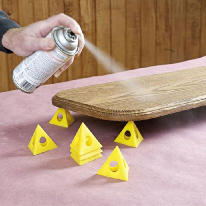 10ชิ้นสีขนาดเล็กยืนเครื่องมือสามเหลี่ยมขารองโต๊ะพลาสติกฟุตสำหรับงานไม้อุปกรณ์การทำงานไม้ช่างไม้
