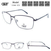 ?กรอบแว่นตา GEZE METAL รุ่น 1346-C2 เต็มกรอบสีเทา Vintage โลหะ น้ำหนักเบา ใส่สบาย (บริการตัดเลนส์สายตาราคาถูก)