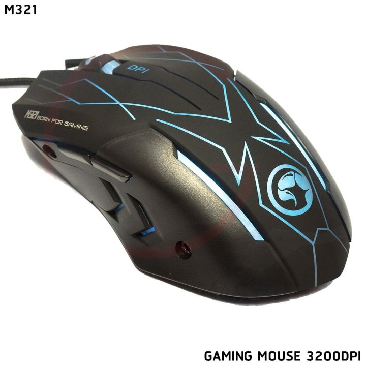 hotลดราคา-marvo-m321-macro-mouse-เมาส์มาโคร์-เกมส์มิ่งเกียร์-มีไฟ-rgb-dpi-3200-black-ที่ชาร์จ-แท็บเล็ต-ไร้สาย-เสียง-หูฟัง-เคส-airpodss-ลำโพง-wireless-bluetooth-โทรศัพท์-usb-ปลั๊ก-เมาท์-hdmi-สายคอมพิวเ