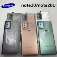 ซัมซุงโน้ต20 Note20 Ultra เคสหลังกลับฝาครอบแบตเตอรี่สำหรับ Samsung Galaxy Note 20 Note20 U ด้านหลังฝาครอบแก้ว