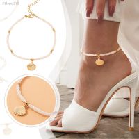 Boho Single Layer Anklets For Women Pearl Seashell Streaming Pendant Foot Chains Beach Bracelet Anklets Turtle Bracelet