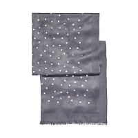 ผ้าพันคอ Coach แท้ ผืนใหญ่ ขนสัตว์ผสม เนื้อนุ่ม ลายรถม้า Coach และดาว COACH 24190 HORSE AND CARRIAGE FOIL STAR OBLONG SCARF