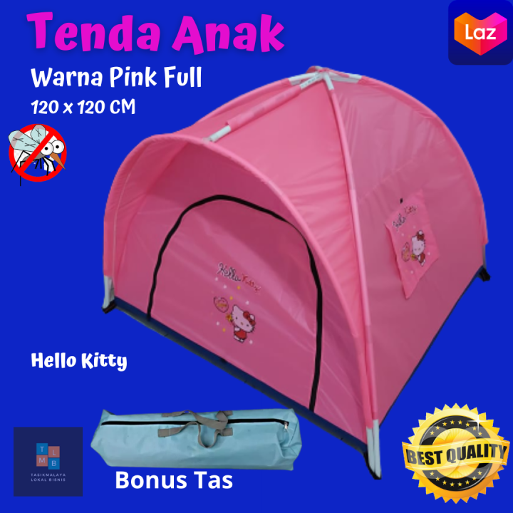 Tenda Anak Perempuan Ukuran 120 x 120 cm Warna Pink Full - Tenda Anak Dari  Paralon - Grosir Tenda Anak - Tenda Anak Murah - Tenda Anak Camping - tenda  anak cod 