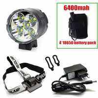 Lantern XM-L 5x T6 Bicycle Light Headlight 7000 Lumen LED Bike Light Lamp Headlamp + 8.4V Charger + 9600mAh