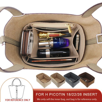 สำหรับ Picotin 18 22 26กระเป๋าใส่ของกล่องใส่ดินสออะคริลิกกระเป๋าถือจัดระเบียบกระเป๋าด้านในแบบพกพาฐานเครื่องไสสักหลาด
