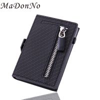 Rfid Carbon Fiber Men Wallet Coin Holder Purses Money Bag Male Billfold Thin Mini Slim Card Wallet Man Magic Black Vollet Walet