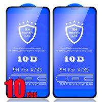 10pcs 10D Tempered Glass Full Glue Cover Screen Protector Film Guard For iPhone 14 Pro Max 13 Mini 12 11 XS XR X 8 7 6 Plus SE