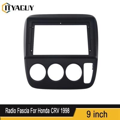 9นิ้ว2 Din หน้าจอขนาดใหญ่รถ Fascia Stereo Adapter สำหรับ Honda CRV 1998ขวามือไดรฟ์เครื่องเล่นเสียง Dash แผง Bezel