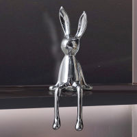 Style A Electroplated Ceramic Rabbit Sculptures And Figurines Nordic Home Decoration Luxury Living Room Desk Accessories Room Decor Gift