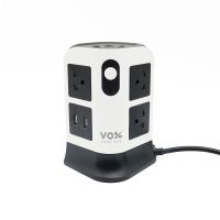 โปร++ Vox Nova ปลั๊กไฟ TOWER รุ่น NV-T272U : 7 ช่องเสียบ 2 สวิตซ์ 2 USB (2.1A Max) 3 เมตร (สีดำ/ขาว) ส่วนลด ปลั๊ก สวิทซ์ อุปกรณ์ไฟฟ้า สวิทซ์ไฟ