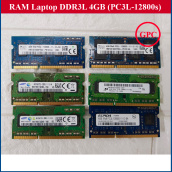 RAM Laptop 4GB DDR3L 4Gb PC3L Bus 1600 MHz (Ram Laptop PC3L-12800s) hàng bóc máy đã qua sử dụng