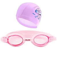 Children Waterproof Swimming Goggles Set Dolphin Cartoon Kids Swim Caps Gafas Natacion Fish Arena Eyewear Pool Glasses Goggles