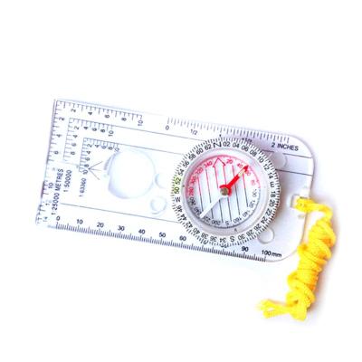 ：“{—— Compass Navigation Map Reading Scouts Camping Hiking Scale Ruler Outdoor Orienteering Tools