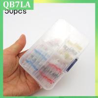 Electrical Heat Shrink Soldering Tube Sleeve Terminals Insulated Waterproof Butt Wire Connectors Soldered 1*Box (50pcs) QB7LA