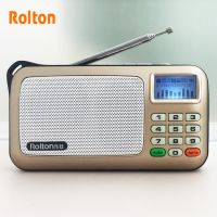 Rolton W505 MP3 Player Mini Portable Audio Speakers FM Radio With LCD Screen Support TF card Playing Music High LED Flashlight