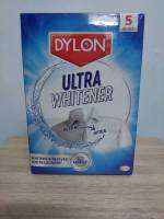 ไดล่อน ผลิตภัณฑ์ซักผ้าขาว ไดล่อน อัตตร้า ไวท์เทนเนอร์ Dylon Ultr Whitener คืนความขาวให้กับผ้าขาว ใช้ได้ทั้งซักมือ-เครื่อง (1กล่อง 5ซอง)