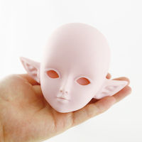 Practice Makeup Doll Head with Elf Ear Bald Head For 13 60cm BJD Doll Without Eye DIY Doll Cosplay Accessories For Girls