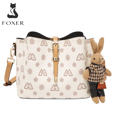 กระเป๋าโมโนแกรมกระเป๋าหรูหราสำหรับผู้หญิงกระเป๋าสลิงแบรนด์ Foxer กระเป๋าสะพายไหล่เดินทางสำหรับกระเป๋าหนังพีวีซีแบรนด์