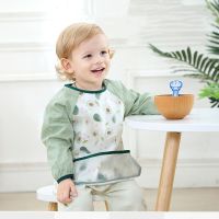 【DT】hot！ Baby Kids Toddler Sleeve Scarf Smock Feeding Bib Apron Infant Boys Burp Banana Bibs