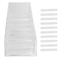 Plastic Cable Management Box 8 Compartments with 10 Transparent Power Cord Storage Box for Office