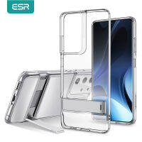 ESR สำหรับ Samsung Galaxy S21เคสพิเศษสำหรับ Samsung S21บวกขาตั้งโลหะขาตั้งเคสโปร่งใสใสสำหรับ S21ที่วางสุดหรู SiChuanZhiChengMao