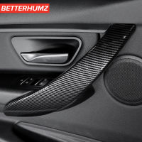 BETTERHUMZ สำหรับ BMW F30 F32 F34 F36 ABS คาร์บอนไฟเบอร์รถที่จับประตูด้านใน Trim Armrest สติกเกอร์3GT 3 Series ภายใน