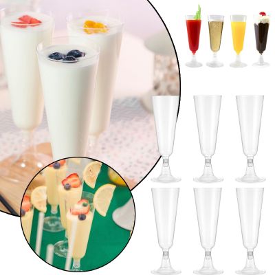 6PCS Classicware Flutes Parties Plastic Wedding Champagne Glasses Plastic Cup Disposable
