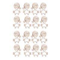 Rose Gold 16Pcs/Box Kawaii Cat Paper Clips Bookmark Planner Tools Scrapbooking Tools Binder Paper Clip