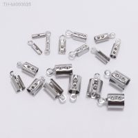 ❈⊙✆ 50pcs 1-5mm Stainless Steel Cord Crimp Beads End Caps Fastener Bracelet Necklace Leather Connectors For Jewelry Making Supplies