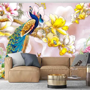 Custom Wallpaper 3D Fashion Embossed Flowers Jewelry Silk murals Living  Room TV Background Wall Paper 3D Wallpaper Paste Living Room The Wall for  Bedroom Mural-430cm×300cm : Amazon.co.uk: DIY & Tools