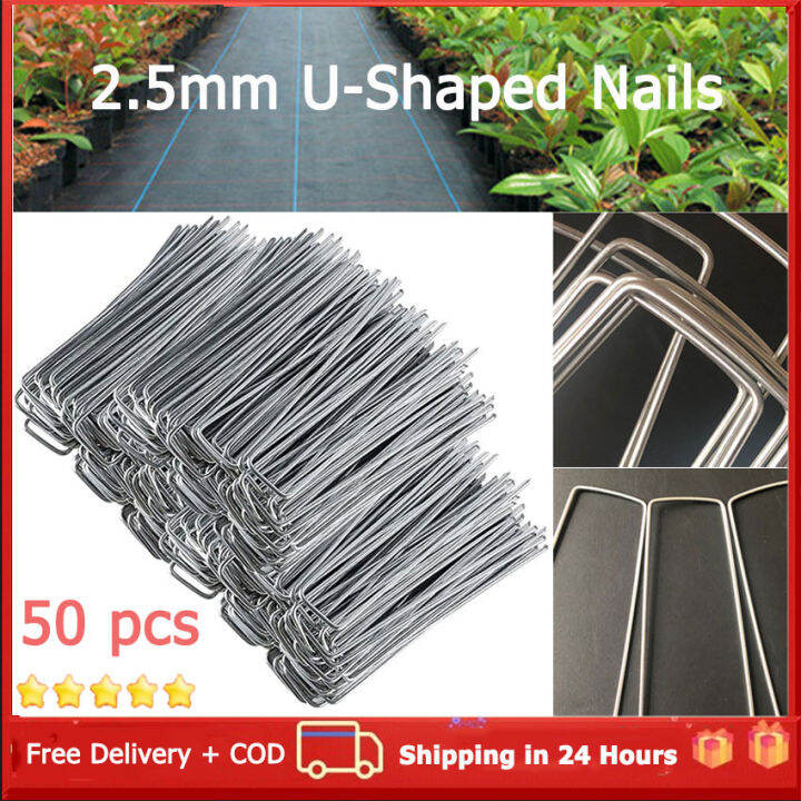 🍊Ready Stock+High Quality🍊50/100Pcs Gauge Heavy Duty UShaped Garden