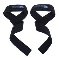 2X Padded weight lifting straps training gym hand bar wrist wraps support