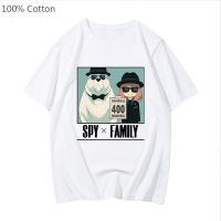 【New】ญี่ปุ่นอะนิเมะ Spy X ครอบครัว Kawaii Forger Anya เสื้อยืด Harajuku การ์ตูนฤดูร้อนสบายๆ Hip Hop ผู้ชาย Tshirt Bond สุนัข tee 100% Cotton