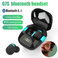 G7S TWS Bluetooth 5.1หูฟังสเตอริโอไร้สายในหูหูฟังกันน้ำ Latency ต่ำชุดหูฟังสำหรับเล่นเกมพร้อมโคมไฟหายใจสีสันสดใส