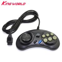 【In Stock】 avk7n0 16บิตคลาสสิกควบคุมเกมแบบใช้สายสำหรับ SEGA Genesis 6ปุ่ม Gamepad สำหรับ SEGA Mega ไดรฟ์โหมดเร็วช้า